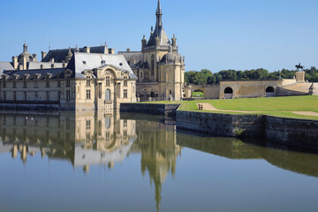 Impressive Chantilly castle near Paris (France)