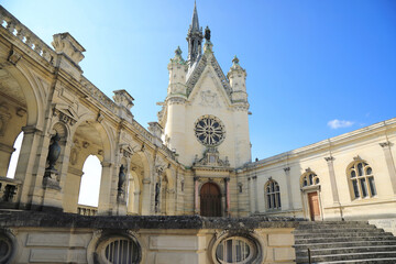 Impressive Chantilly castle near Paris (France)