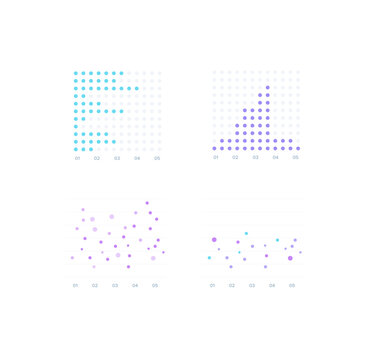 Dot Graph Vector &ndash; Scatter Chart for Data Analysis and Statistics