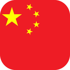 China Flag Rounded Square Icon