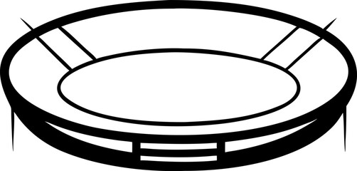 Round Stadium Icon Vector Illustration of a Circular Sports Arena, Perfect for Website Design, App Icons, and Infographics