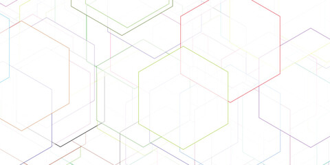 Abstract hexagon pattern in pastel colors on a white background repeating geometric design suitable for modern graphic design purposes