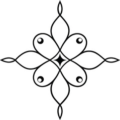 luxurious ornament vector line art illustration