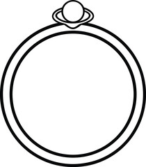 victorian ring outline illustration