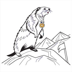 olympic-marmot-vector
