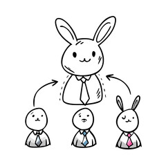 easter bunny with eggs