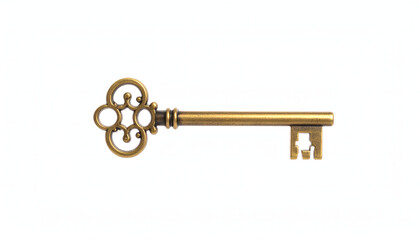 A single, elegantly crafted, ornate antique golden key, intricately detailed, symbolizing unlocking possibilities.