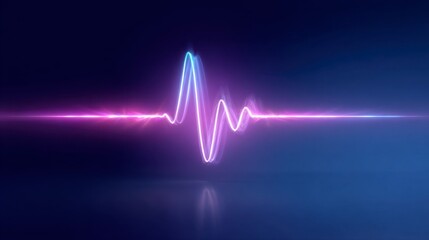 Pulse of Light: a mesmerizing, futuristic view of a vibrant neon pulse, representing the heartbeat of digital transformation, pulsating on a dark surface with a seamless glow.