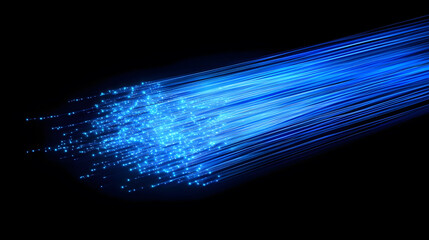 Optical Fiber Cables with Bright Blue Light Emitting Ends