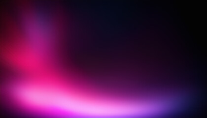 Fototapeta premium Abstract Magenta purple pink light ultraviolet defocused radiance soft texture on dark black empty space background. Neon blur glow. Color light overlay. With space for text.