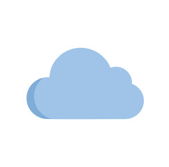 Simple light-blue cloud graphic design element.