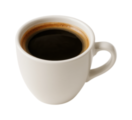 Enjoying fresh brewed black coffee cozy kitchen still life warm vibes, isolated on transparent background, png