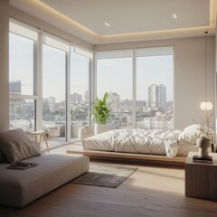 interior of a hotel room