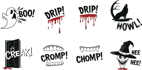 Fototapeta premium Spooky Halloween sound effects and images ready for any terrifying project