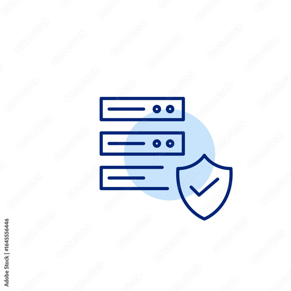 Poster verified server security, trusted data hosting, secure server access, approved infrastructure, prote