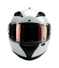 Fototapeta premium Motorcycle racing helmet showcase product, isolated on transparent background, png
