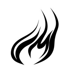 Obraz premium Abstract flame fire burn heat energy design graphic shape silhouette vector illustration