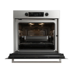 Modern Stainless Steel Built-in Oven, Kitchen Appliance, Interior View stock image