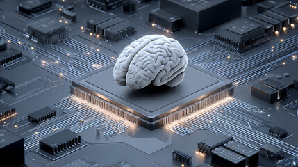 AI artificial intelligence concept with brain and microchips (1)