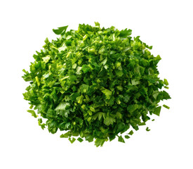 Obraz premium Chopping fresh parsley kitchen food preparation, isolated on transparent background, png