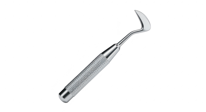 3d icon of dental instrument for oral hygiene isolated on transparent background, representing professional dental care, cleaning, and examination for healthy teeth