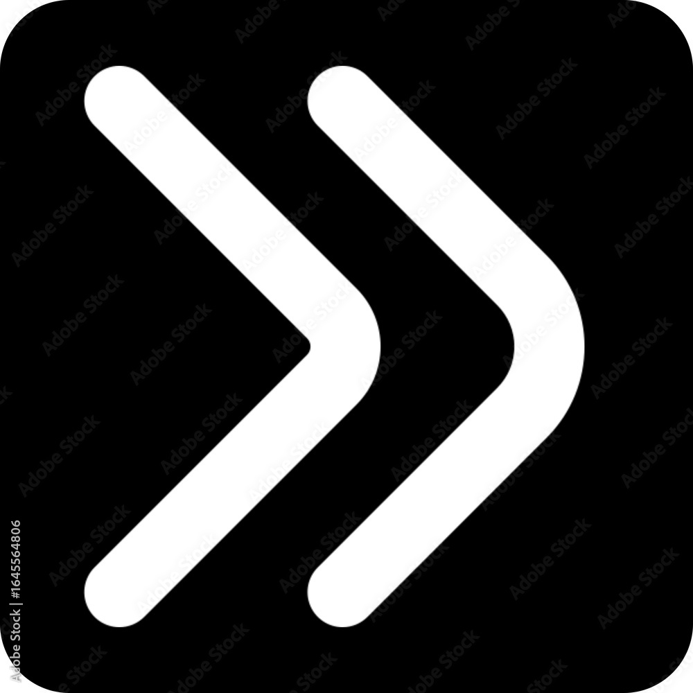 Poster double right angle arrow pointer icon