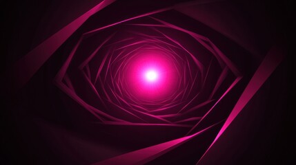 Abstract geometric tunnel with glowing light at the end creating a hypnotic effect