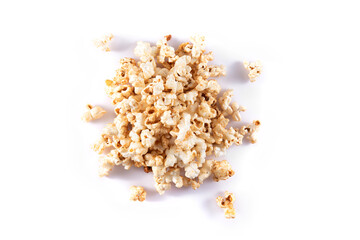 popcorn on white background	