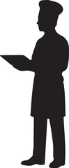 silhouette of a chef