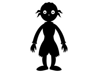 A spooky, surprised silhouette figure.
