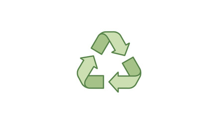 Obraz premium Green Recycling Symbol: Three Arrows in a Triangle