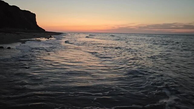 Susnet waves at the beach in Norfolk with original audio