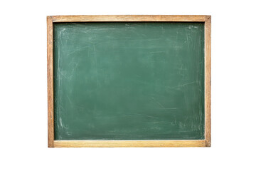 Green chalkboard isolated on transparent background