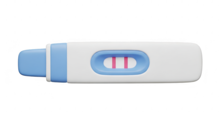 3d icon of positive pregnancy test isolated on transparent background indicating a new life, a moment of joy and anticipation for the expecting parents