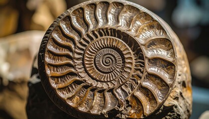 Ancient Seashell's Delicate Spiral: Capturing the intricate details of an ancient seashell, the image highlights its captivating spiral form and the story of a time gone by.