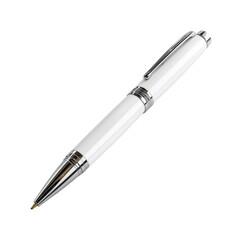 Naklejka premium Writing with a white pen office desk product, isolated on transparent background, png