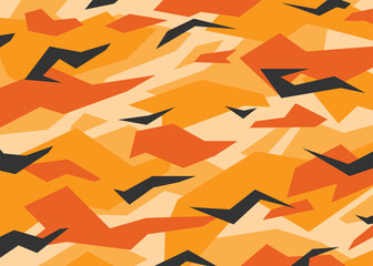 Orange modern camouflage pattern. vector background illustration for web, banner, backdrop or surface design use