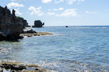 古宇利島の岩石海岸