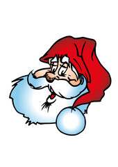 smiling Santa Claus (Father Christmas) with a big white beard