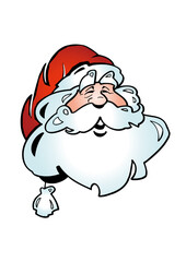 Happy Santa Claus (Father Christmas) with a big white beard