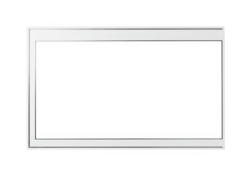 Empty white frame isolated on transparent background
