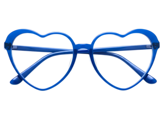 heart shaped glasses isolated on transparent background