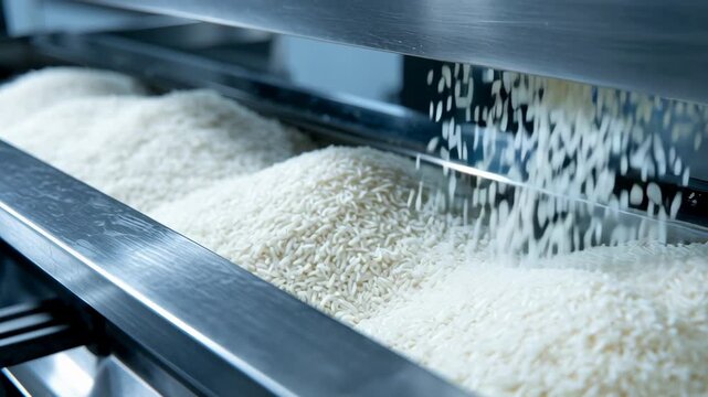 Efficient rice production in mills transforming grains into quality food through advanced processing machinery in agriculture