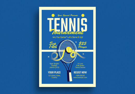 Tennis Tournament Event Flyer