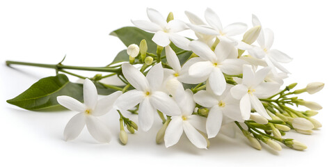 Jasmine flowers isolated on transparent background  