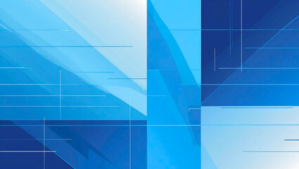 Abstract blue corporate background with layered geometric shapes and lines