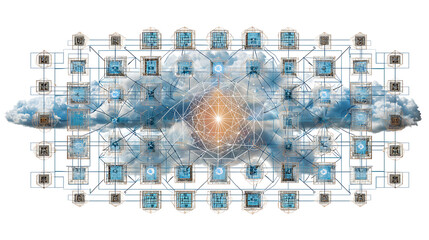 Conceptual representation of seamless data transfer via cloud technology (2)