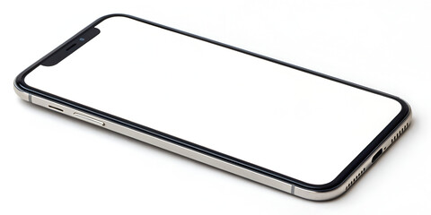 Phone template with blank frame isolated on transparent background  