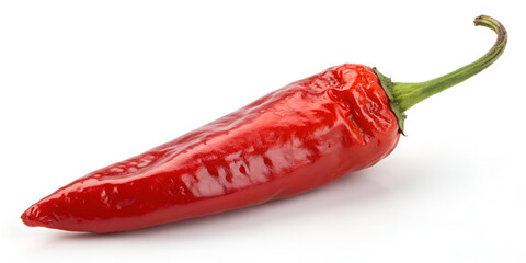 Red chili pepper isolated on transparent background  
