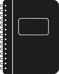 Fototapeta premium Spiral Notebook Silhouette – Stationery and Writing Vector